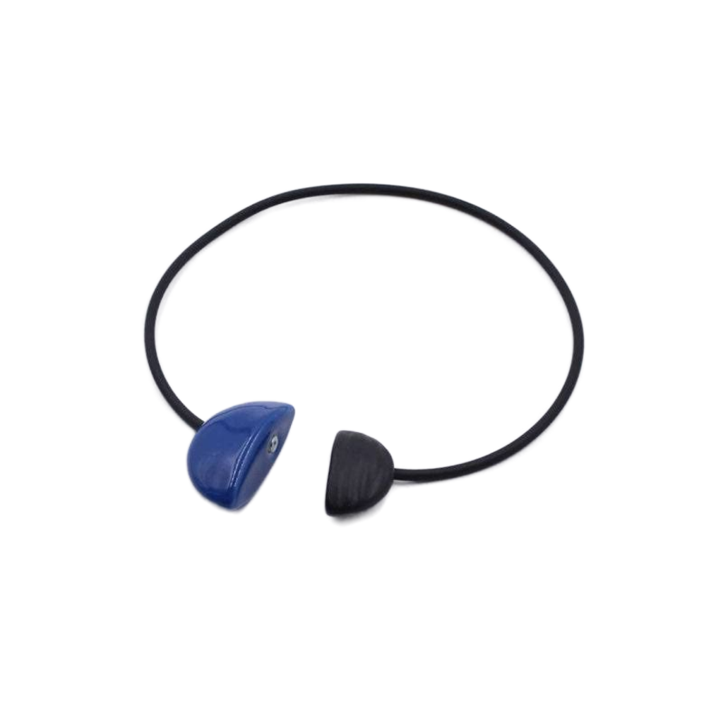 Inca Yucatan PVC Necklace, Azure