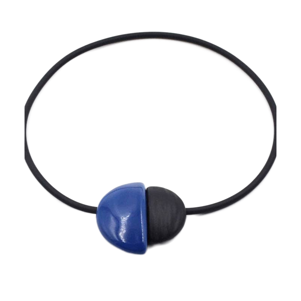 Inca Yucatan PVC Necklace, Azure