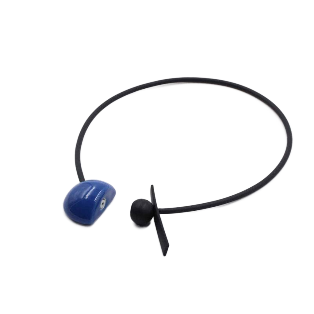 Shogun PVC Necklace, Azure