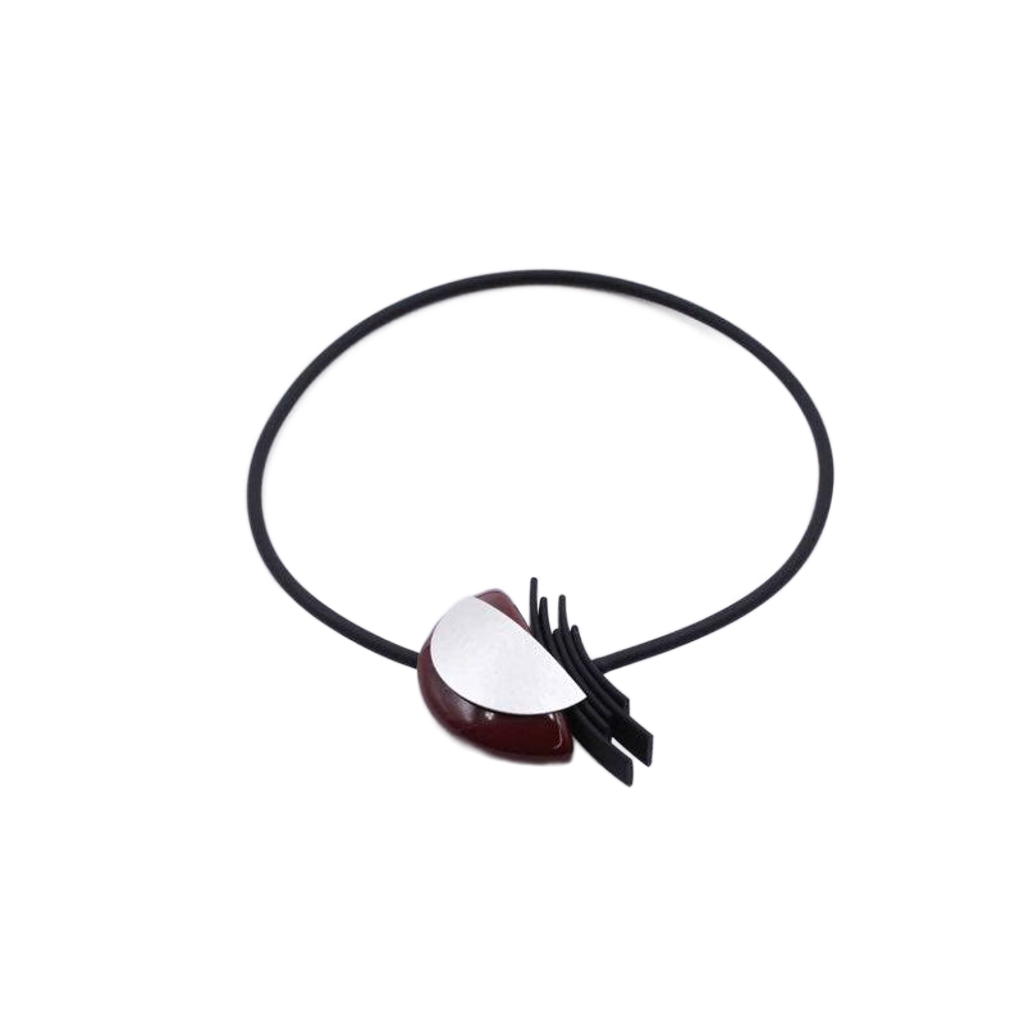 Big Bang PVC Necklace, Plum