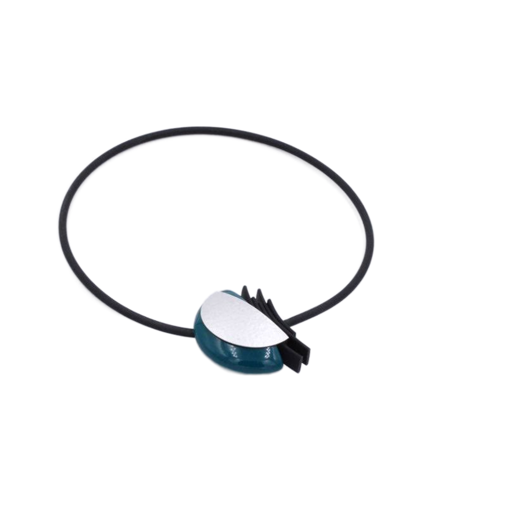 Big Bang PVC Necklace, Turquoise