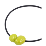 Big Galet PVC Necklace, Anise