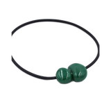 Big Galet PVC Necklace, Green