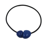 Big Galet PVC Necklace, Midnight Blue