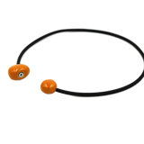 Big Galet PVC Necklace, Orange