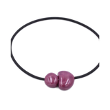 Big Galet PVC Necklace, Plum