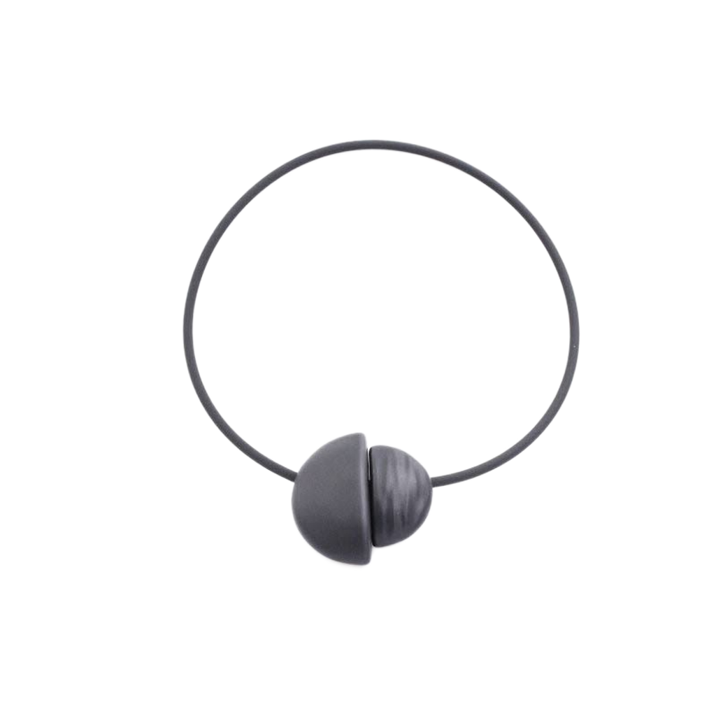 Inca Yucatan PVC Necklace, Black