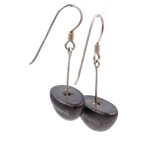 Inca Yucatan Ceramic Drop Earrings, Cast Iron