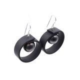Tempo Drop Earrings, Cast Iron
