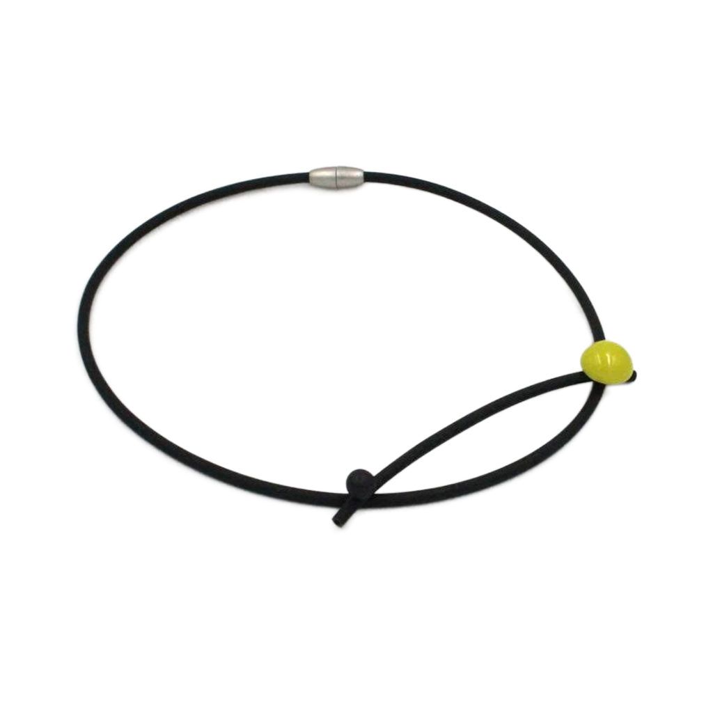 Cerisier PVC Necklace, Anise & Black