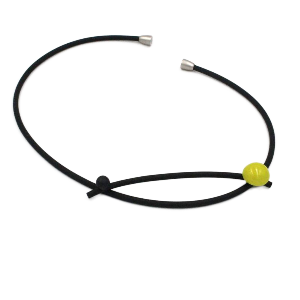 Cerisier PVC Necklace, Anise & Black