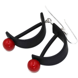 Alpha Drop Earrings, Cherry