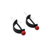 Alpha Drop Earrings, Cherry