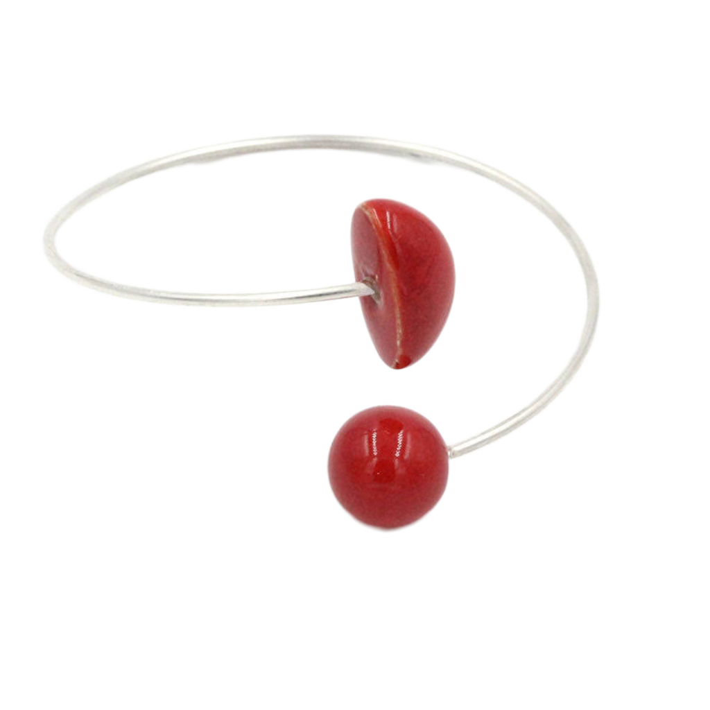 Inca Ceramic Bracelet, Cherry