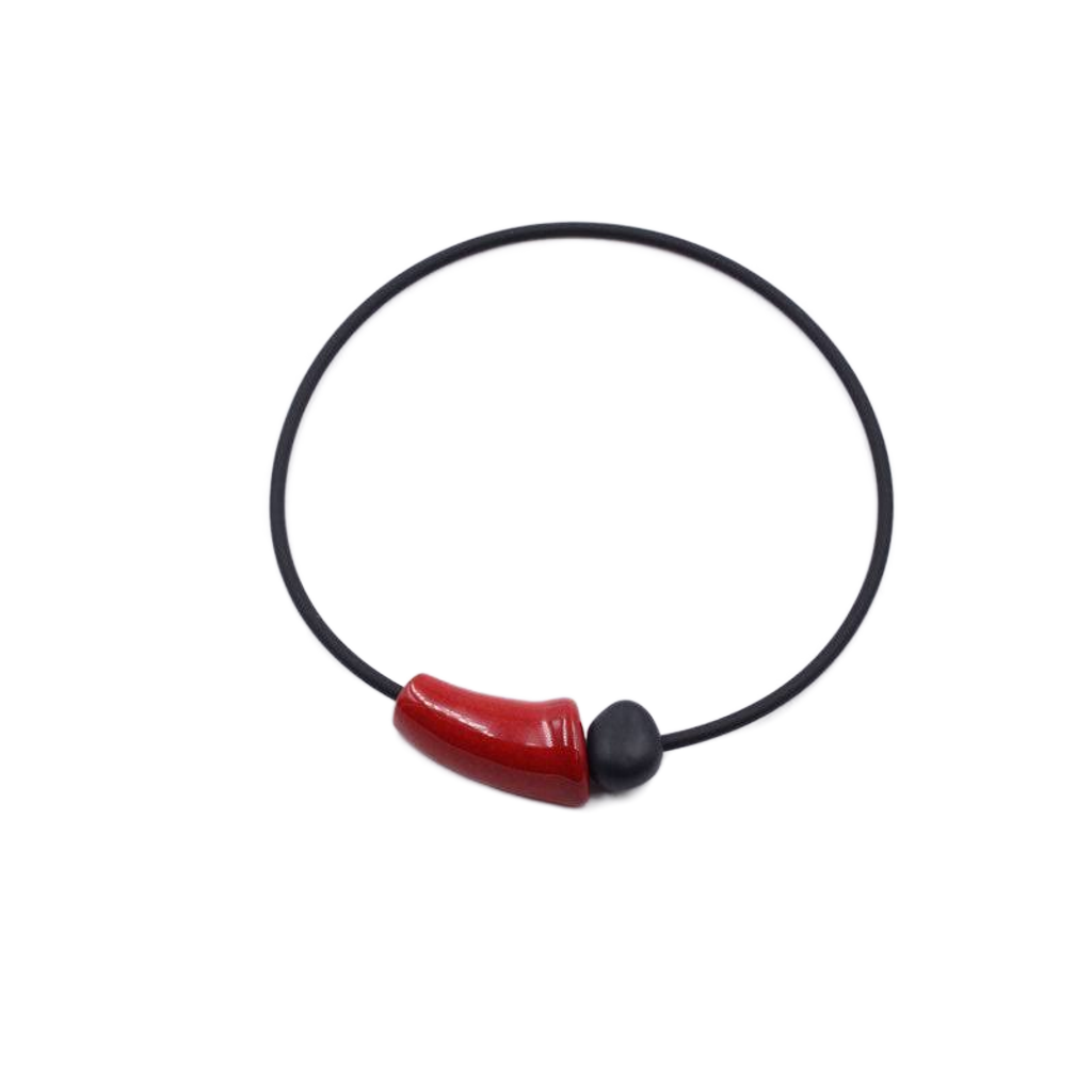 Comete PVC Necklace, Cherry