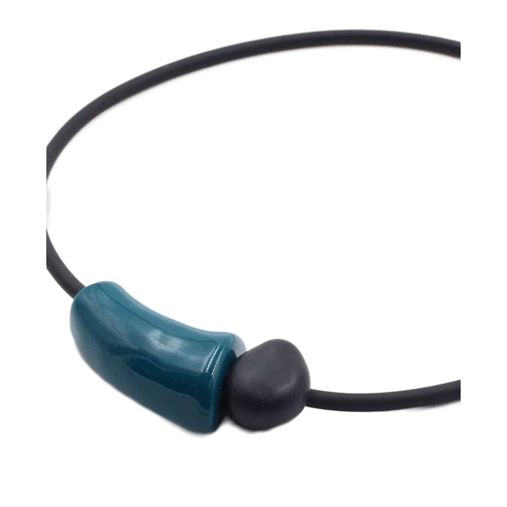 Comete PVC Necklace, Duck Egg Blue