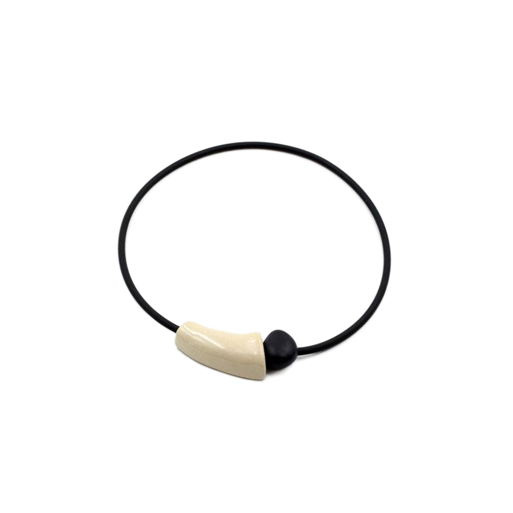 Comete PVC Necklace, Ivory