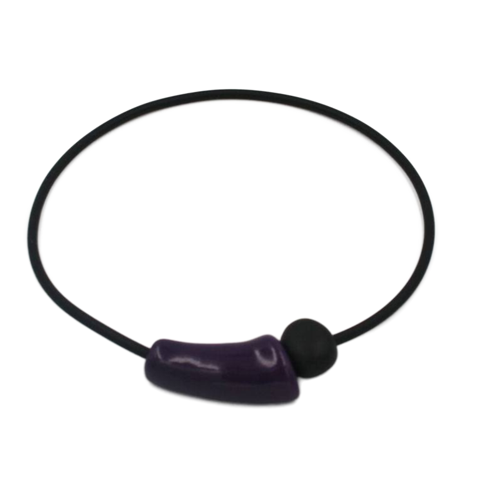 Comete PVC Necklace, Midnight Blue