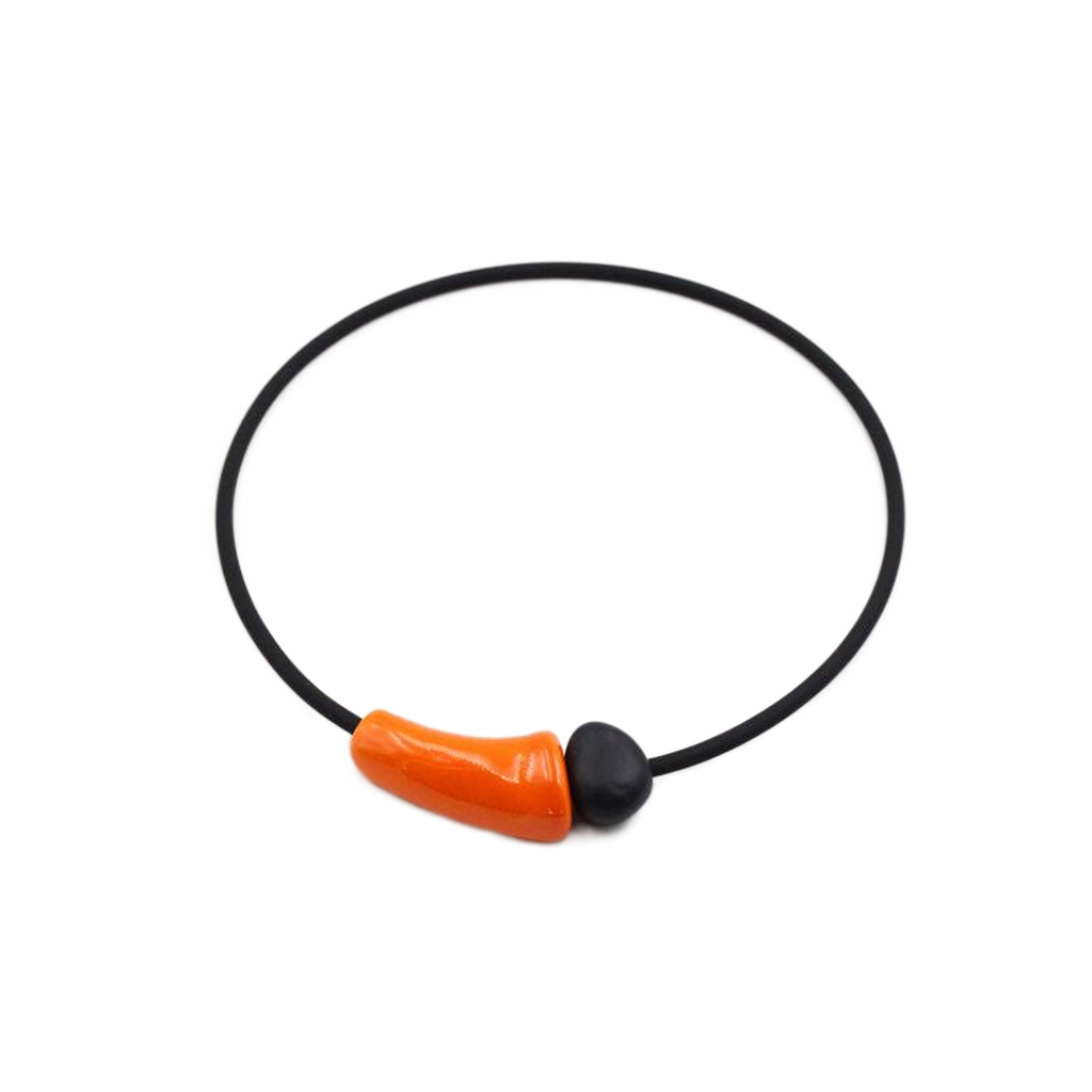 Comete PVC Necklace, Orange