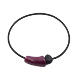 Comete PVC Necklace, Plum