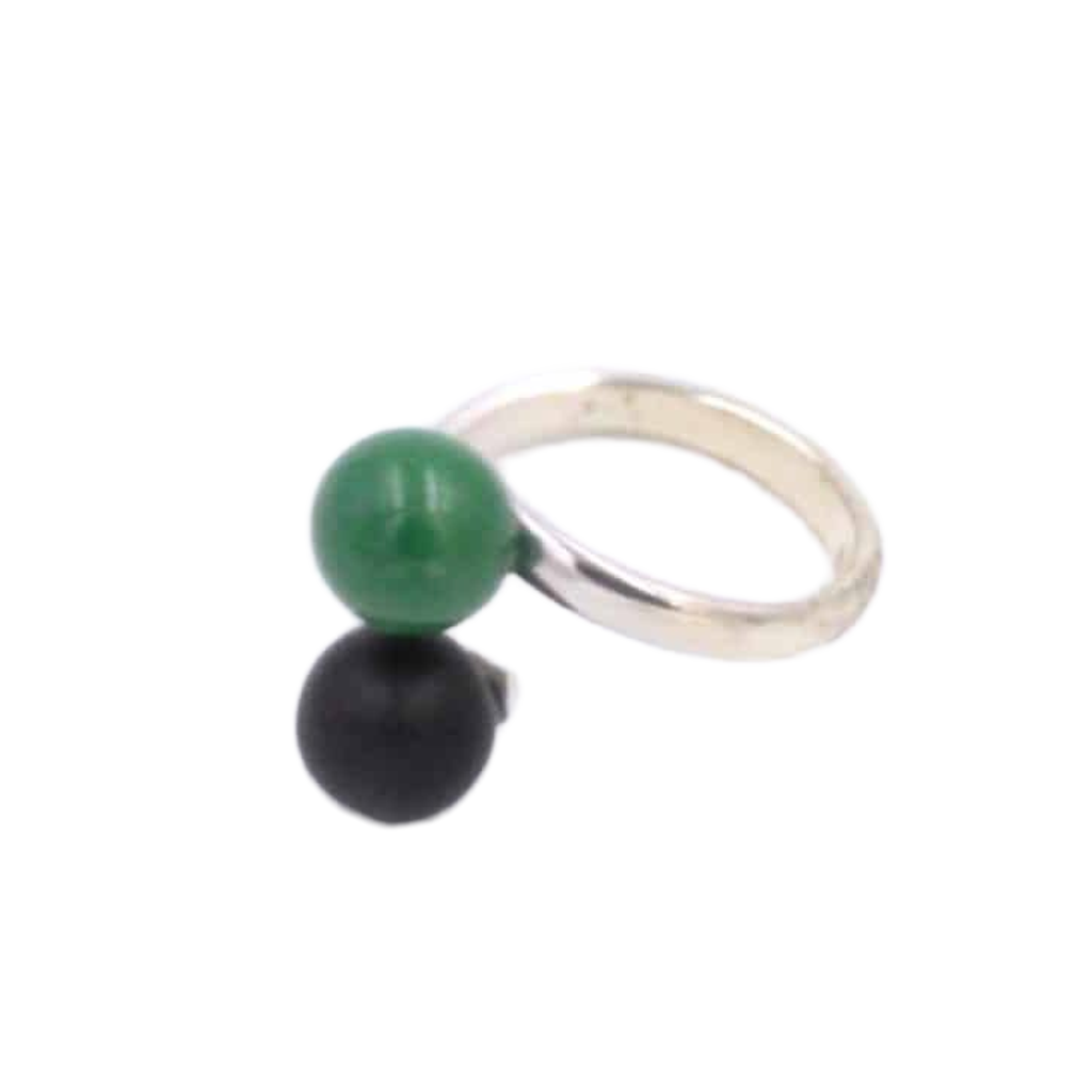 Duo Ring, Green & Black