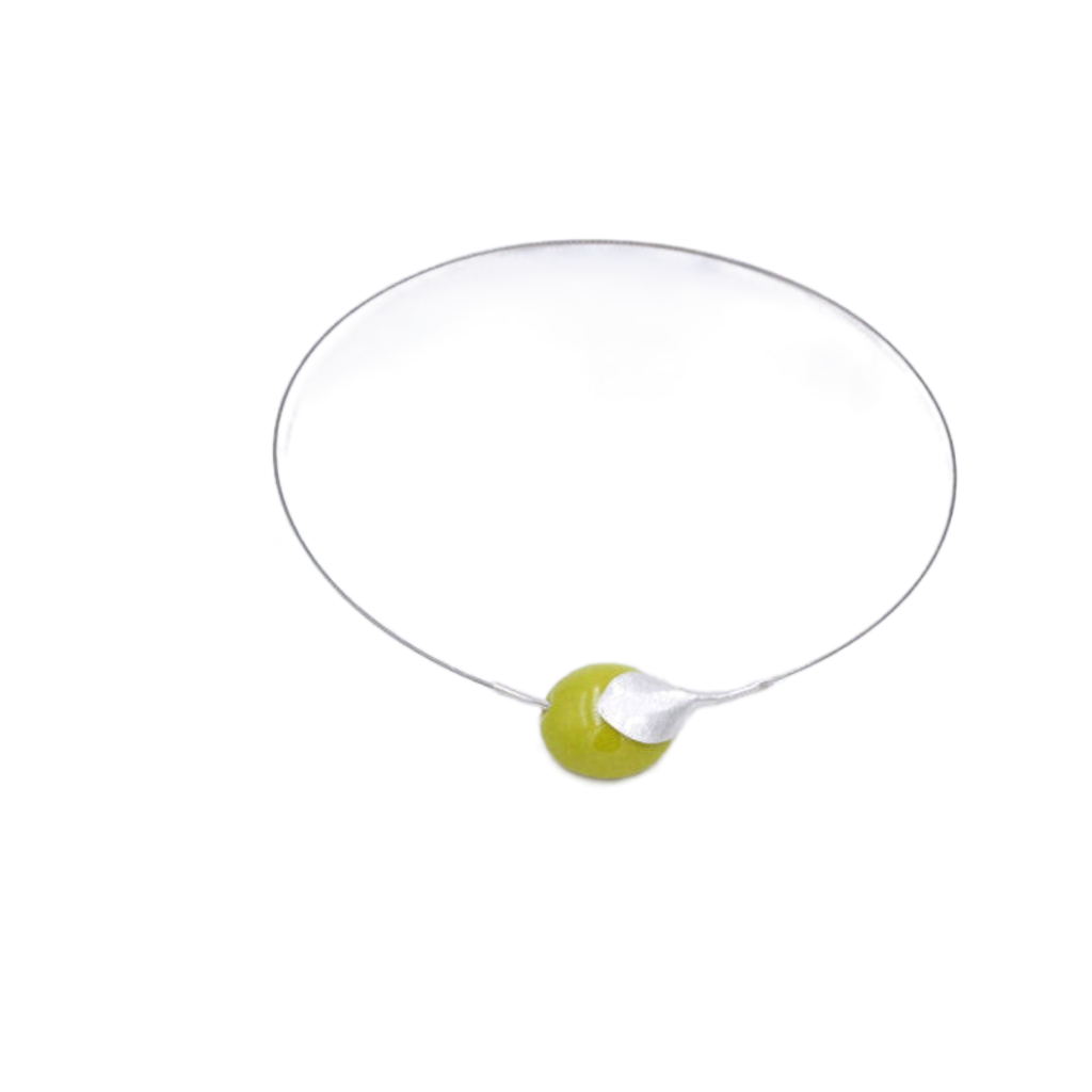 Fleur Ceramic Necklace, Anise