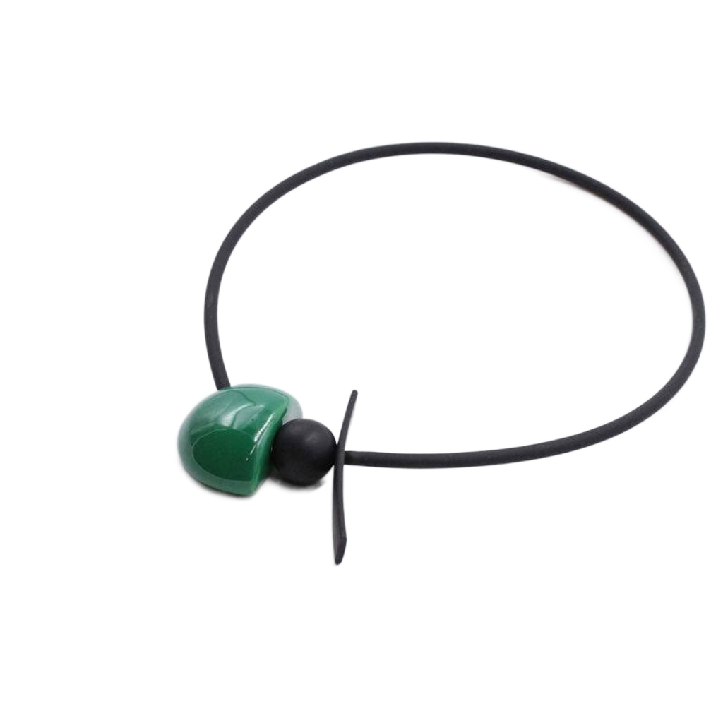 Shogun PVC Necklace, Green