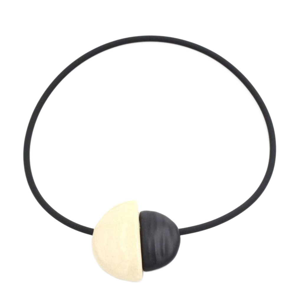 Inca Yucatan PVC Necklace, Ivory