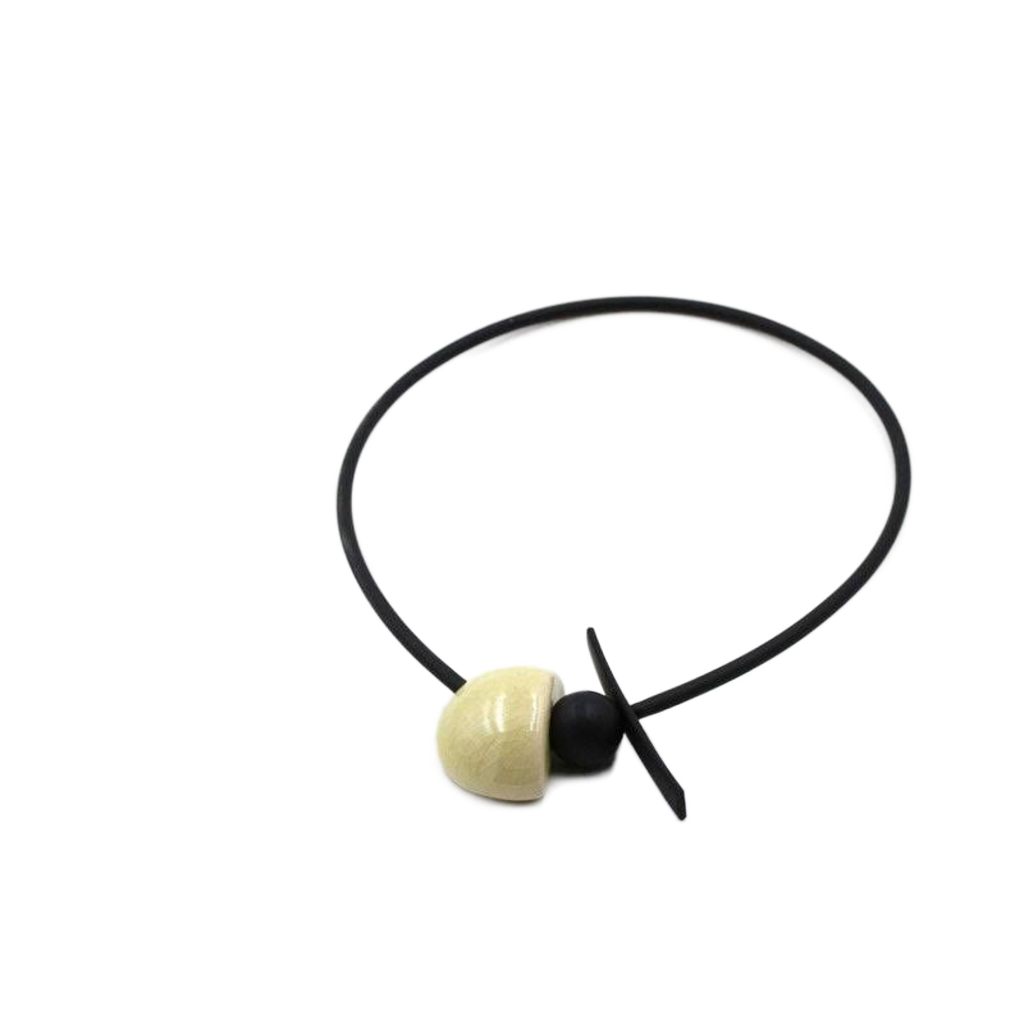 Shogun PVC Necklace, Ivory