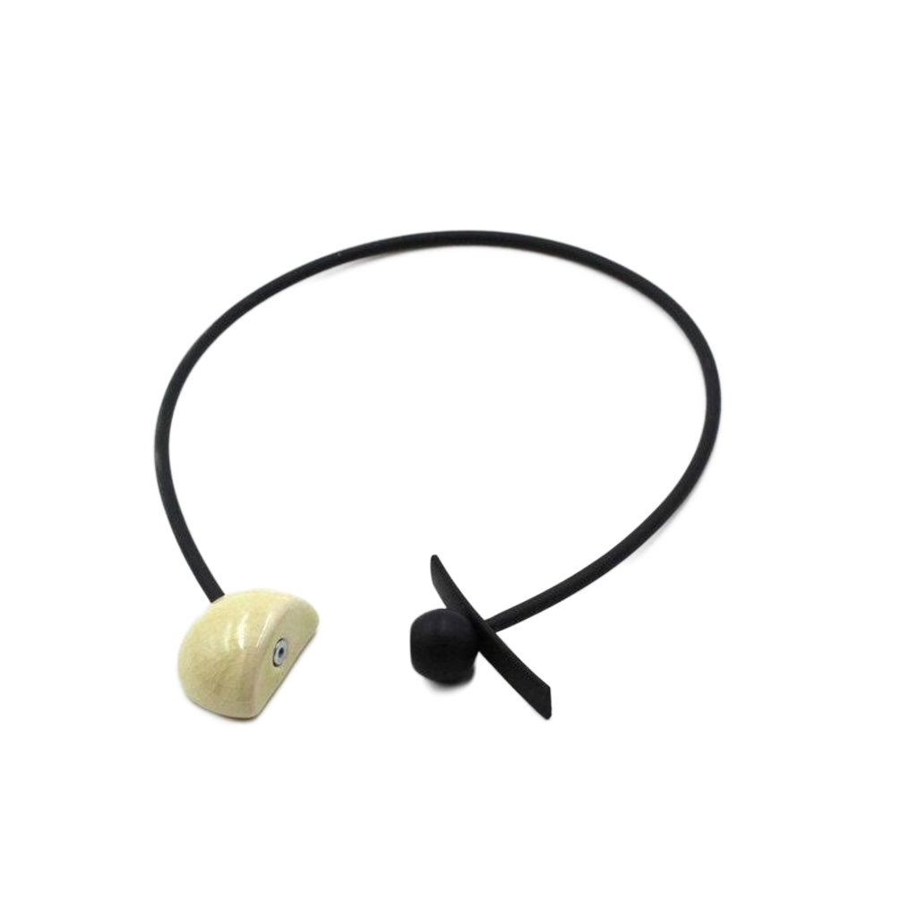 Shogun PVC Necklace, Ivory