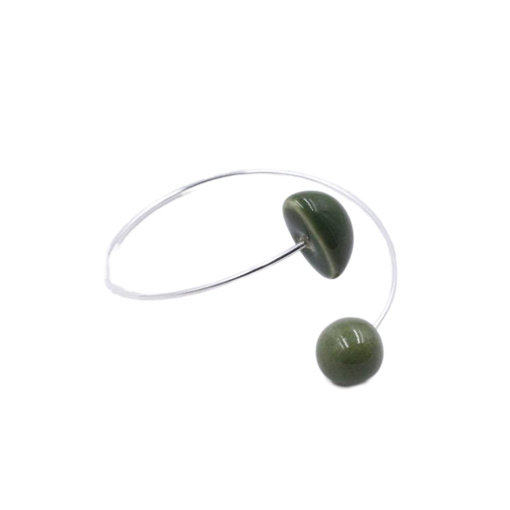 Inca Ceramic Bracelet, Khaki