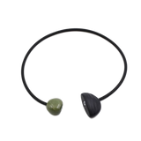 Leo Ceramic PVC Necklace, Khaki