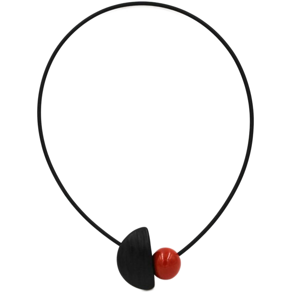 Nais Ceramic PVC Necklace, Cherry