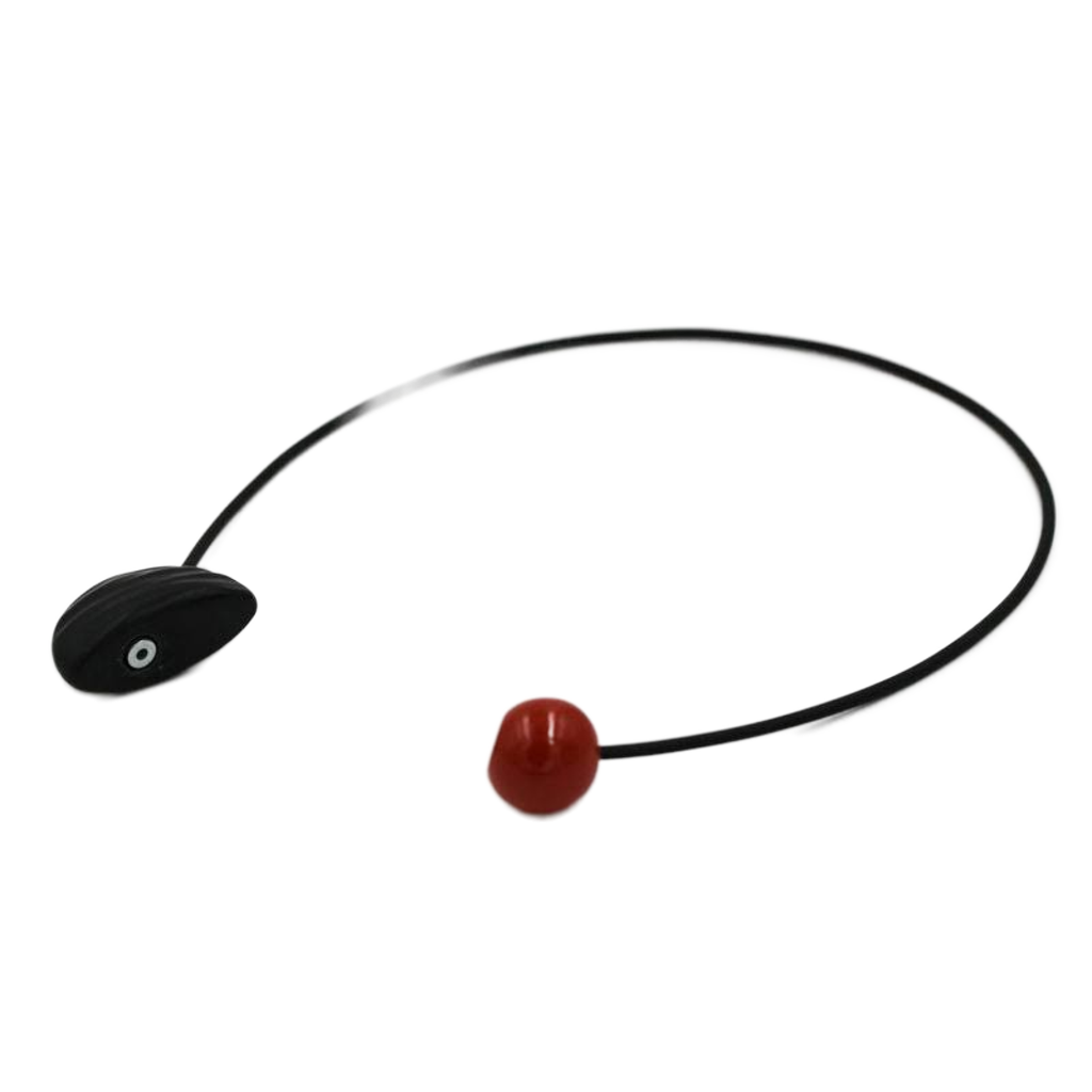 Nais Ceramic PVC Necklace, Cherry