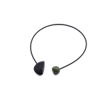 Nais Ceramic PVC Necklace, Khaki