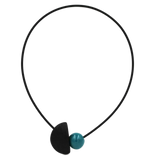 Nais Ceramic PVC Necklace, Turquoise