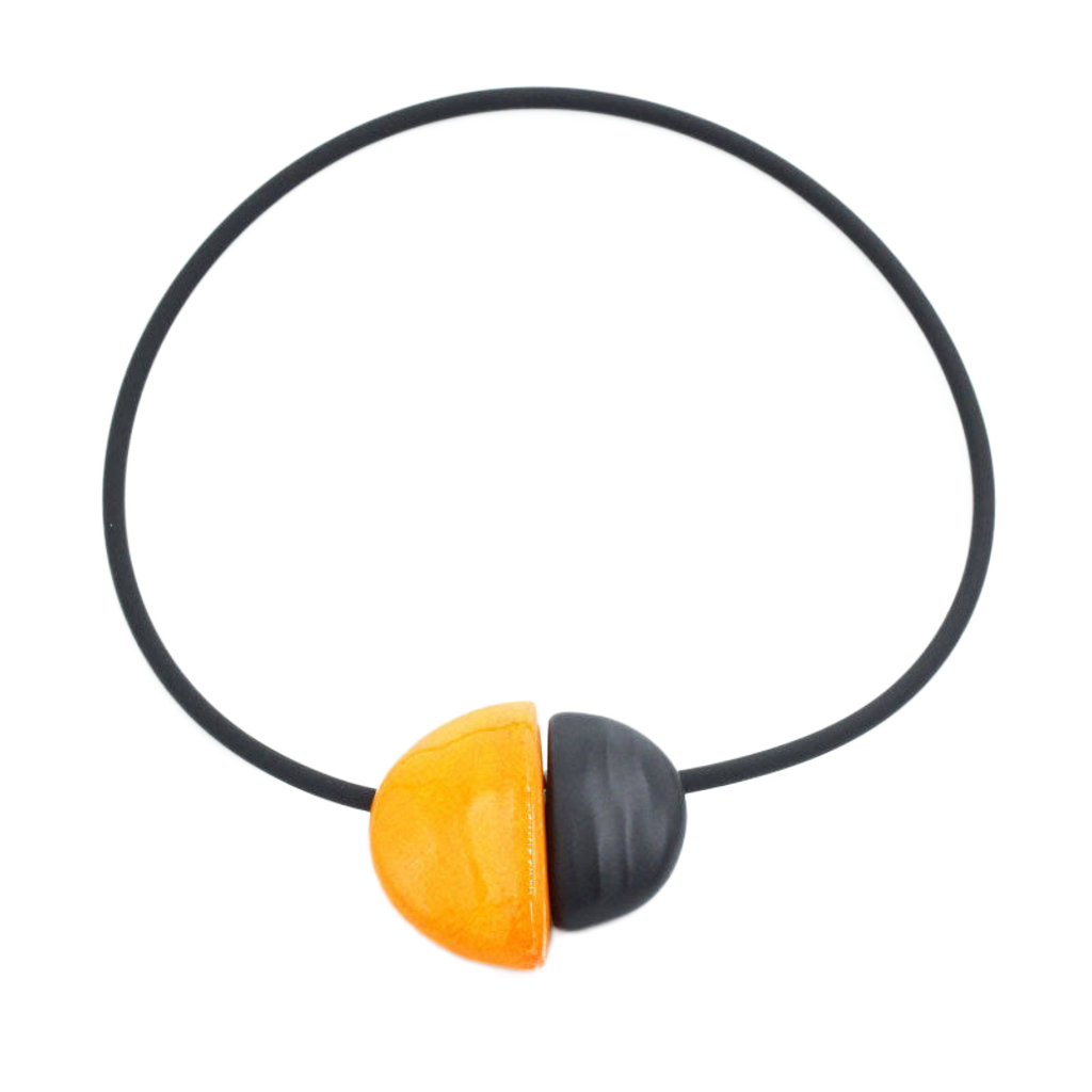 Inca Yucatan PVC Necklace, Orange