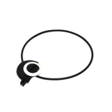 Saturne PVC Necklace, Black