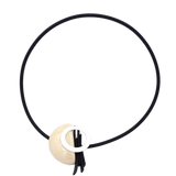 Saturne PVC Necklace, Ivory
