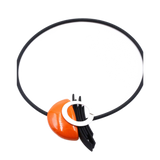 Saturne PVC Necklace, Orange