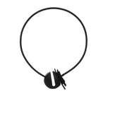 Slash PVC Necklace, Black