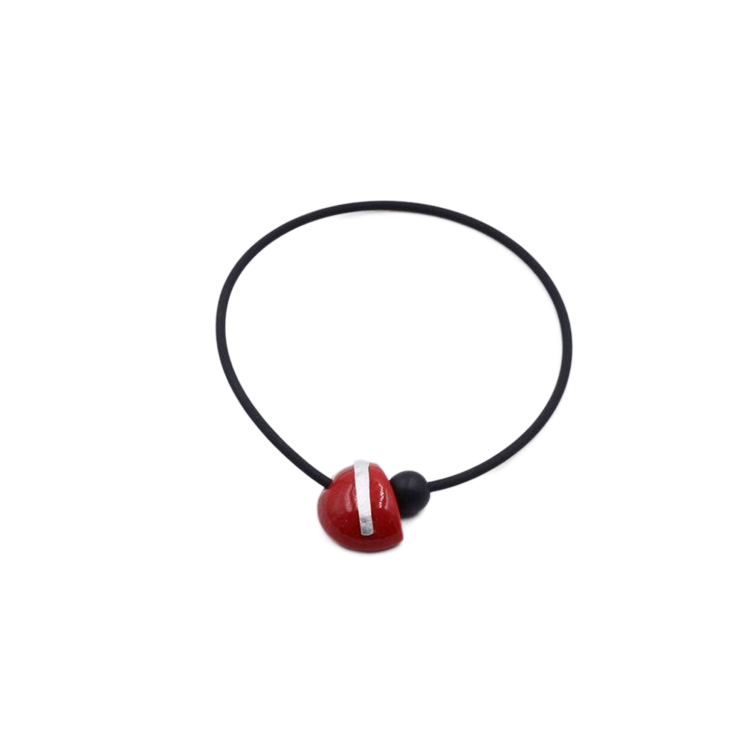 Slash PVC Necklace, Cherry
