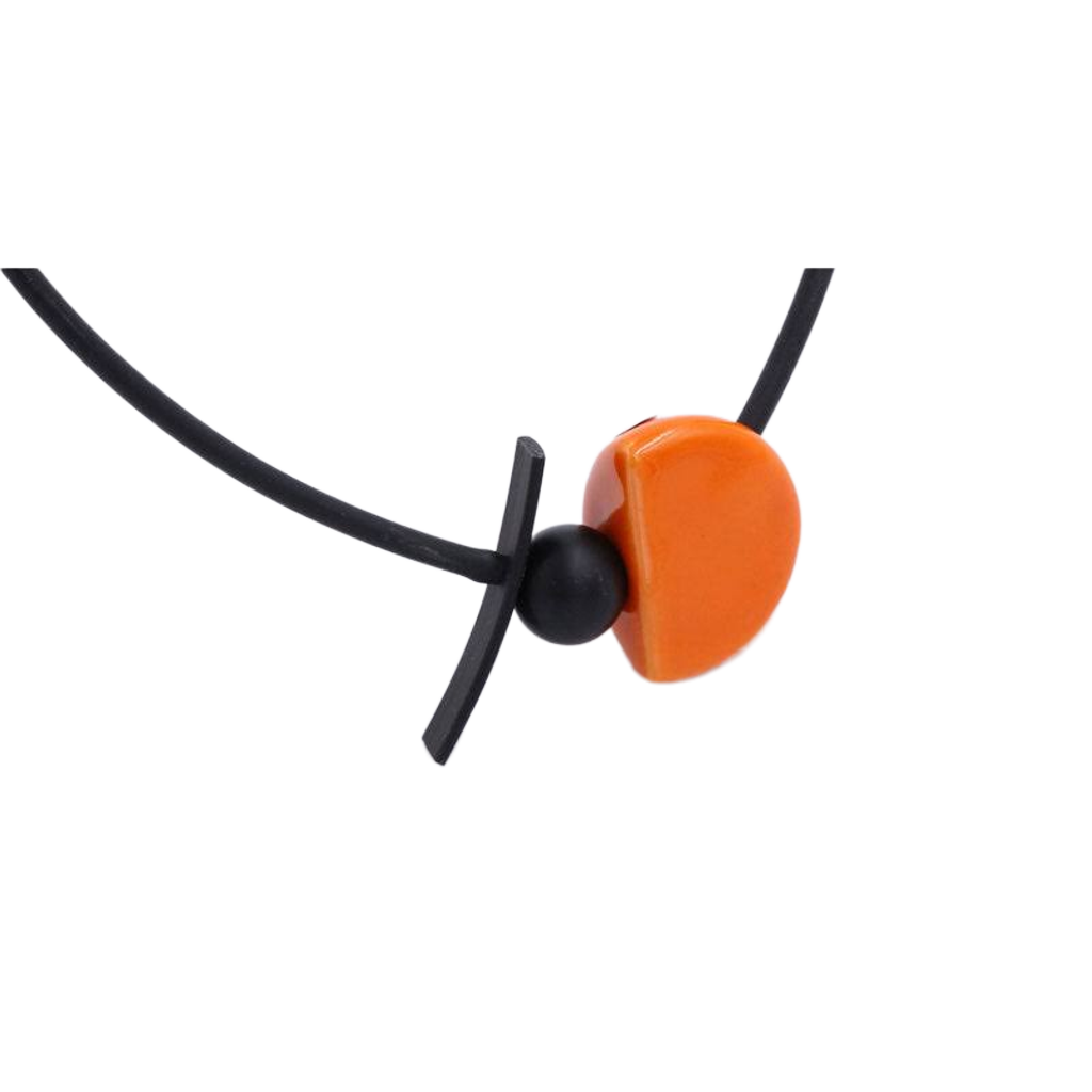 Slash PVC Necklace, Orange