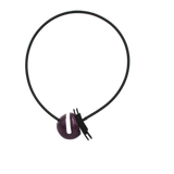 Slash PVC Necklace, Plum