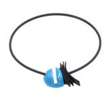 Slash PVC Necklace, Turquoise