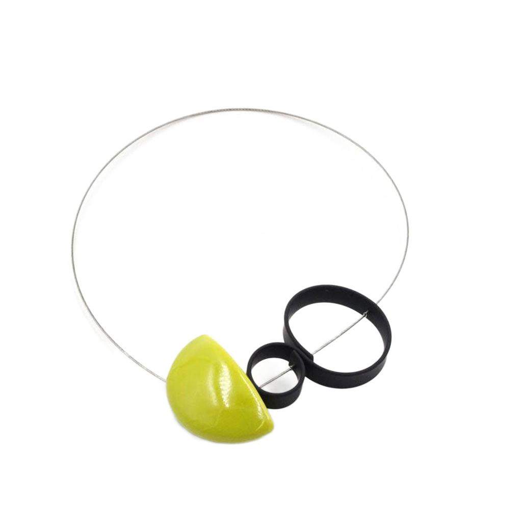 Stella Ceramic Necklace, Anise