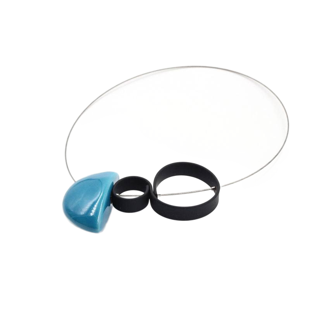 Stella Ceramic Necklace, Turquoise