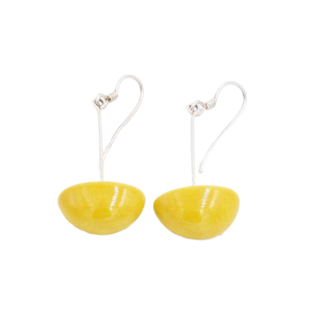 Inca Yucatan Ceramic Drop Earrings, Sun