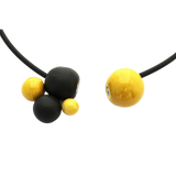 Meteore Ceramic Necklace, Sun & Black
