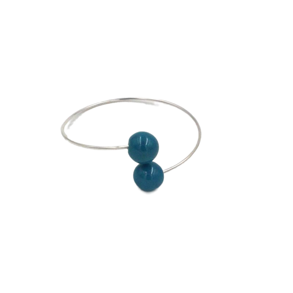 Perles Duo Ceramic Bracelet, Turquoise